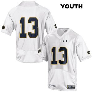 Notre Dame Fighting Irish Youth Lawrence Keys III #13 White Under Armour No Name Authentic Stitched College NCAA Football Jersey ZTY8199MD